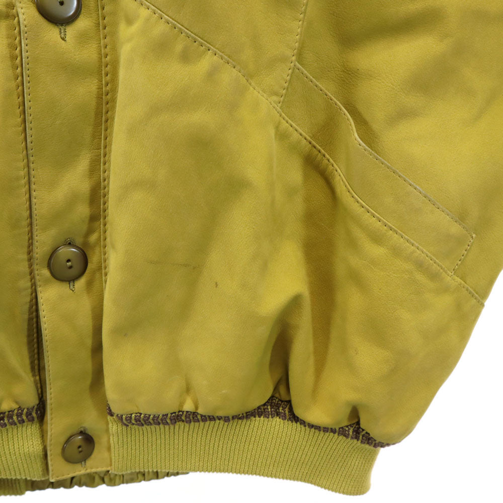 Bizzairo 90s イタリア製 オールド コットンジャケット 50 イエロー ブルゾン メンズ