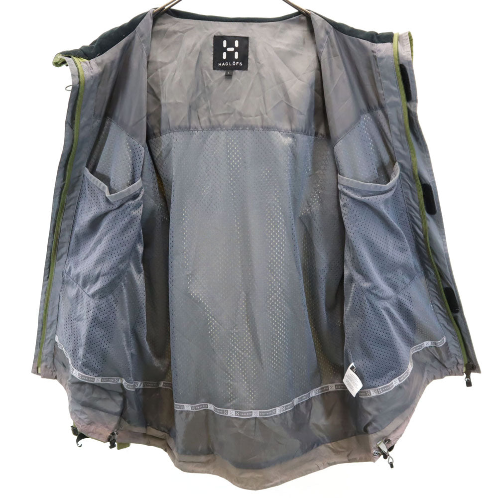 HAGLOFS ホグロフス GORE-TEX アウトドアジャケット L ライトグリーン フード取り外し可 メンズ