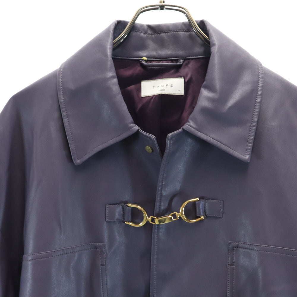 TAUPE 日本製 レザージャケット 2 パープル メンズ