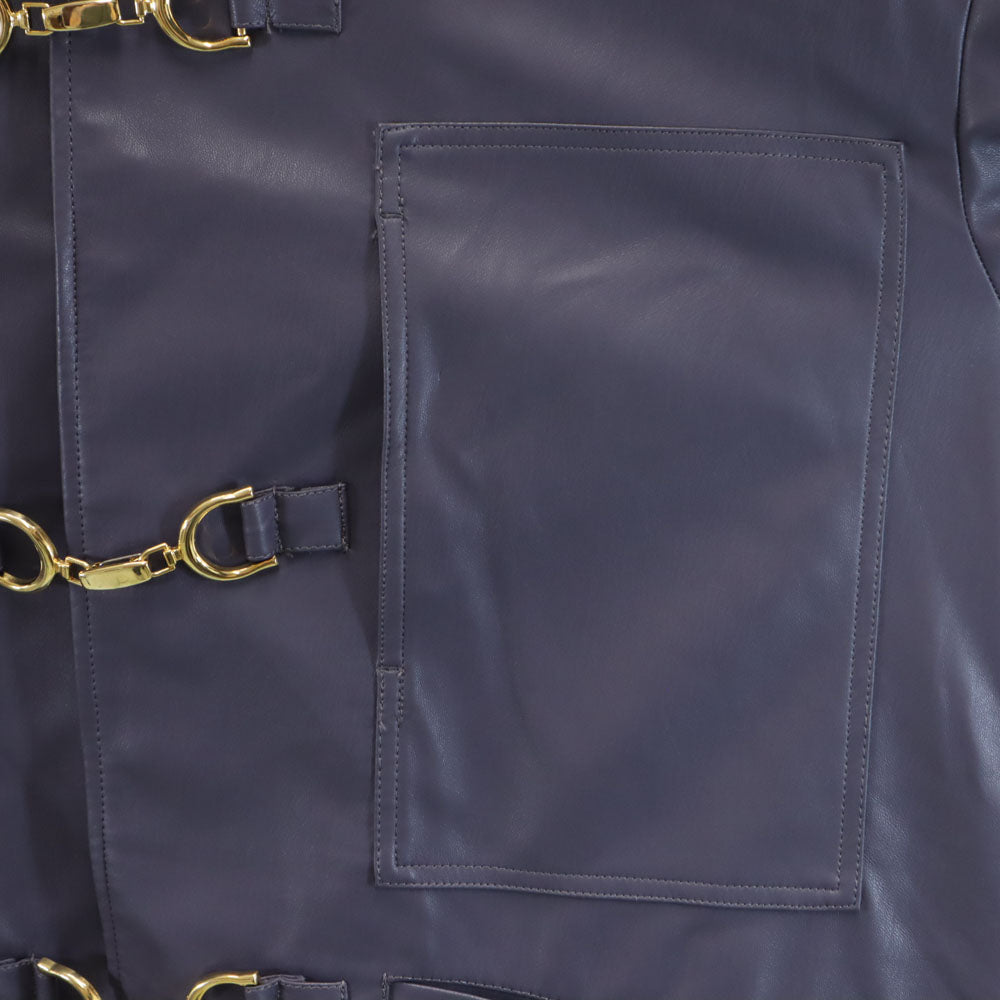 TAUPE 日本製 レザージャケット 2 パープル メンズ