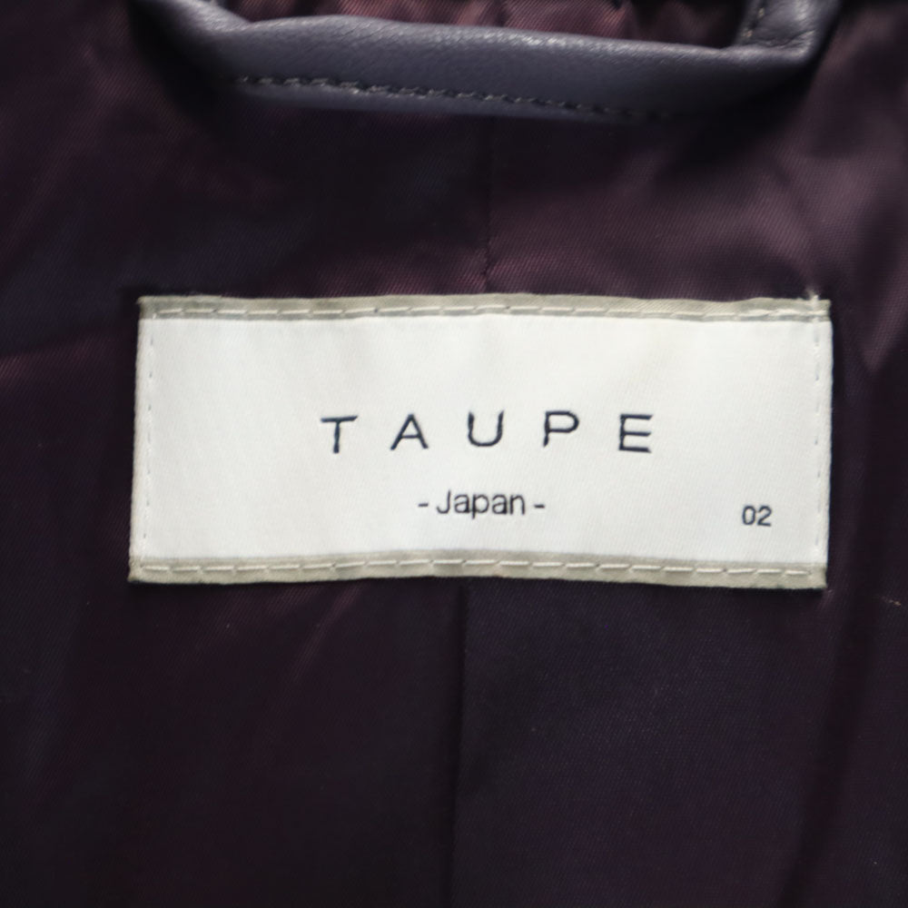 TAUPE 日本製 レザージャケット 2 パープル メンズ