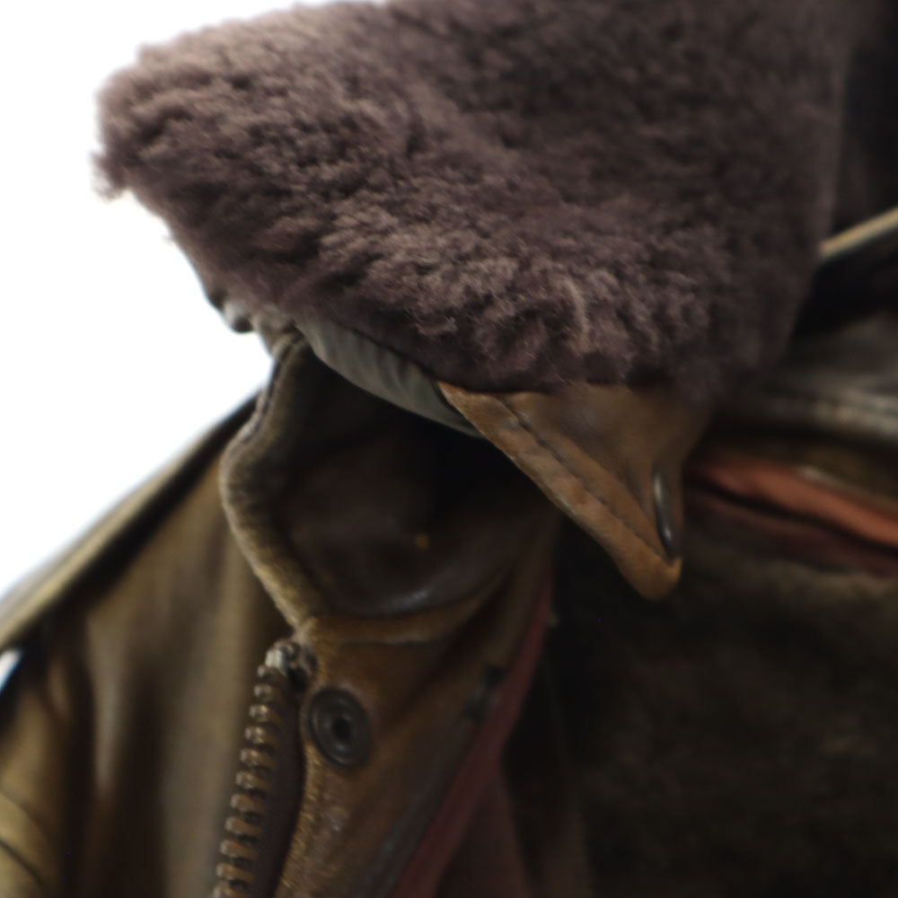 HARLEY DAVIDSON ハーレーダビッドソン 90s オールド フライトジャケット 40 ブラウン ライナー付き メンズ