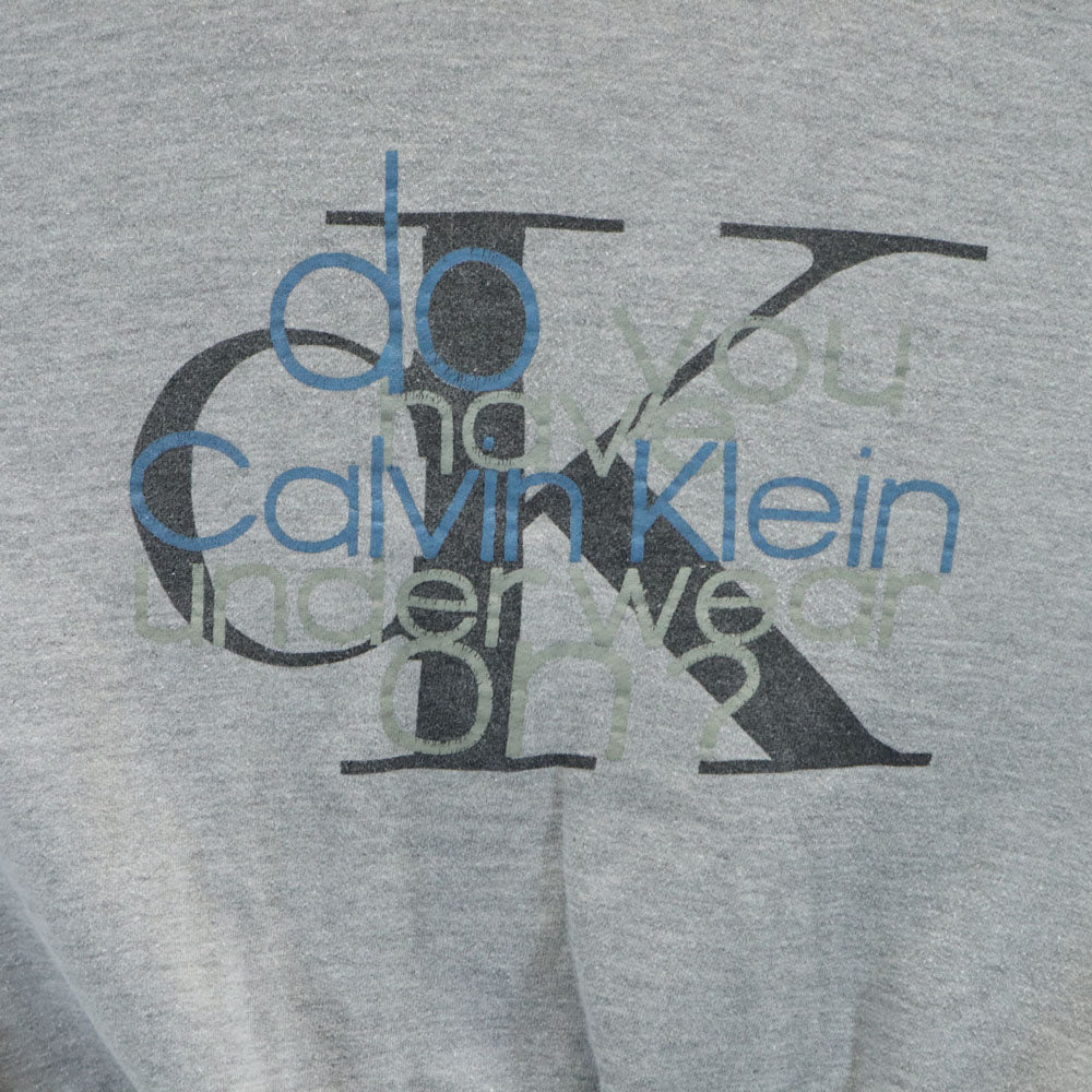 Calvin klein Jeans カルバンクラインジーンズ 90s オールド USA製 長袖 スウェット XL グレー トレーナー メンズ