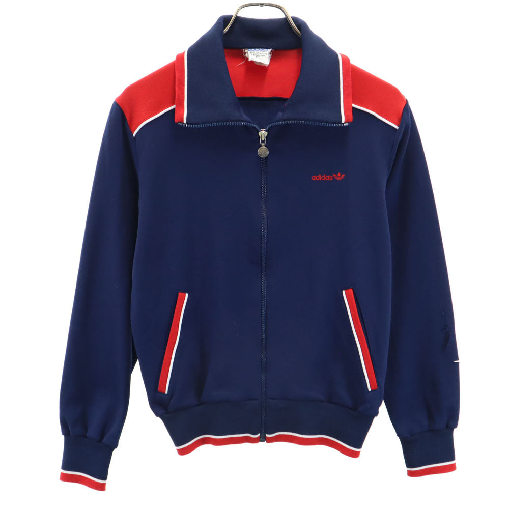 adidas アディダス 70s ヴィンテージ デサント製 トレフォイルロゴ 西ドイツタグ トラックジャケット S ネイビー ジャージ メンズ
