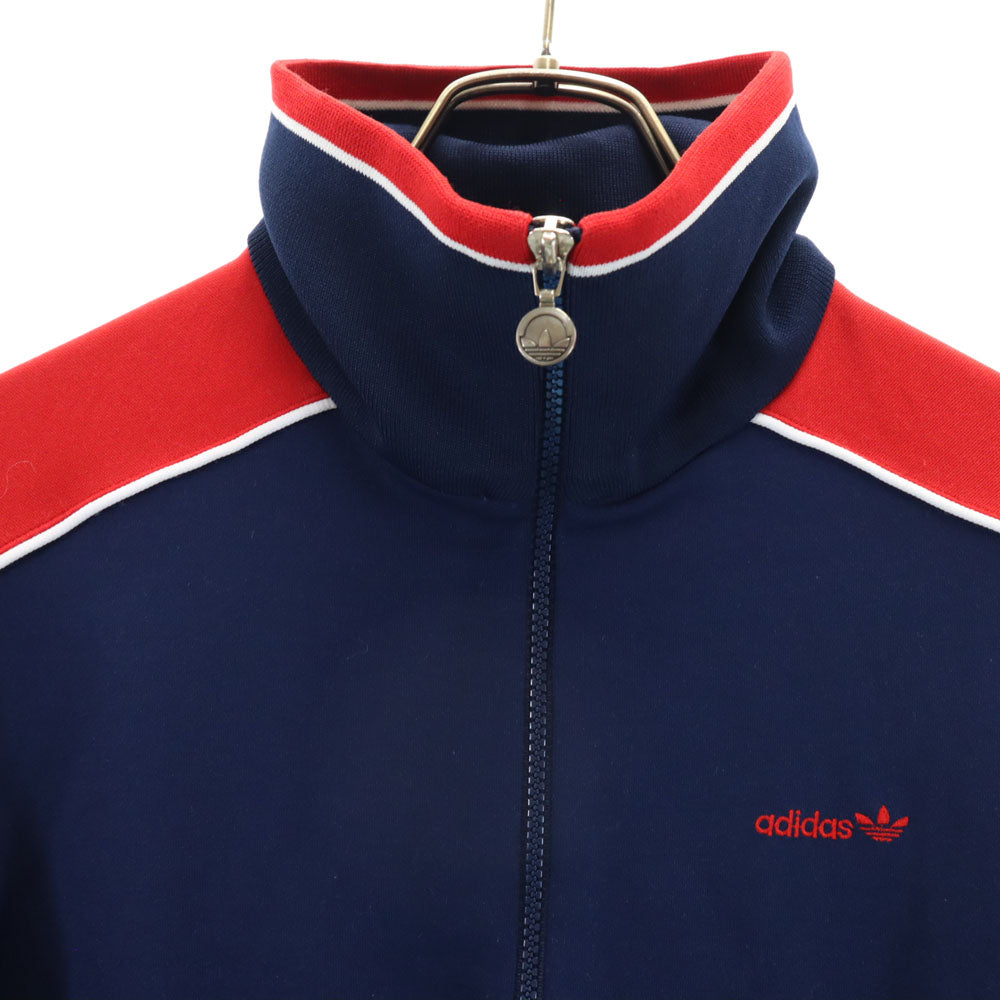 adidas アディダス 70s ヴィンテージ デサント製 トレフォイルロゴ 西ドイツタグ トラックジャケット S ネイビー ジャージ メンズ