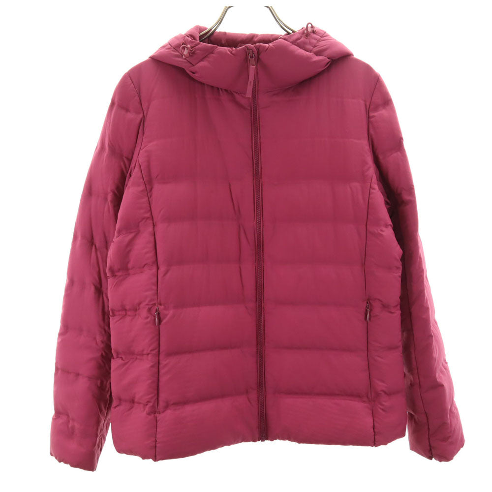 UNIQLO ユニクロ 長袖 ウルトラライトダウン シームレス パーカー M マゼンタ系 レディース