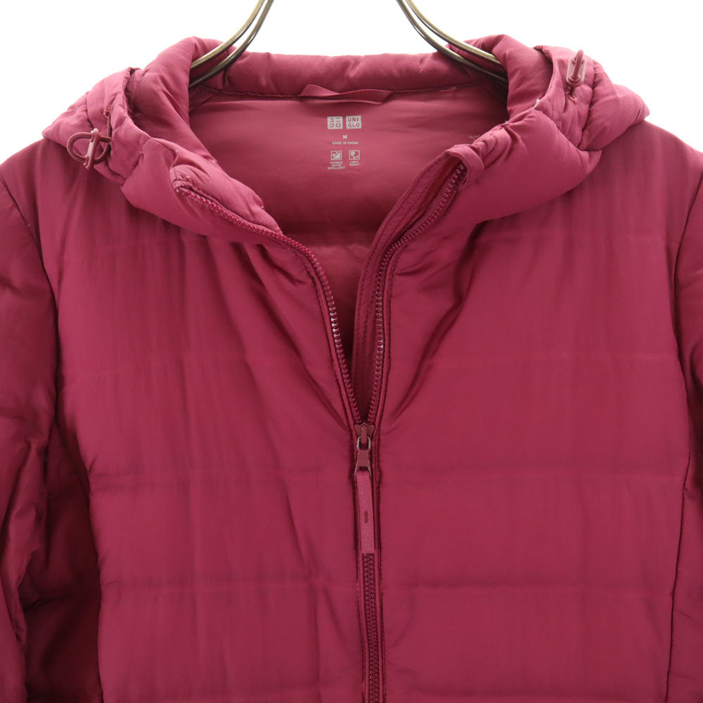 UNIQLO ユニクロ 長袖 ウルトラライトダウン シームレス パーカー M マゼンタ系 レディース