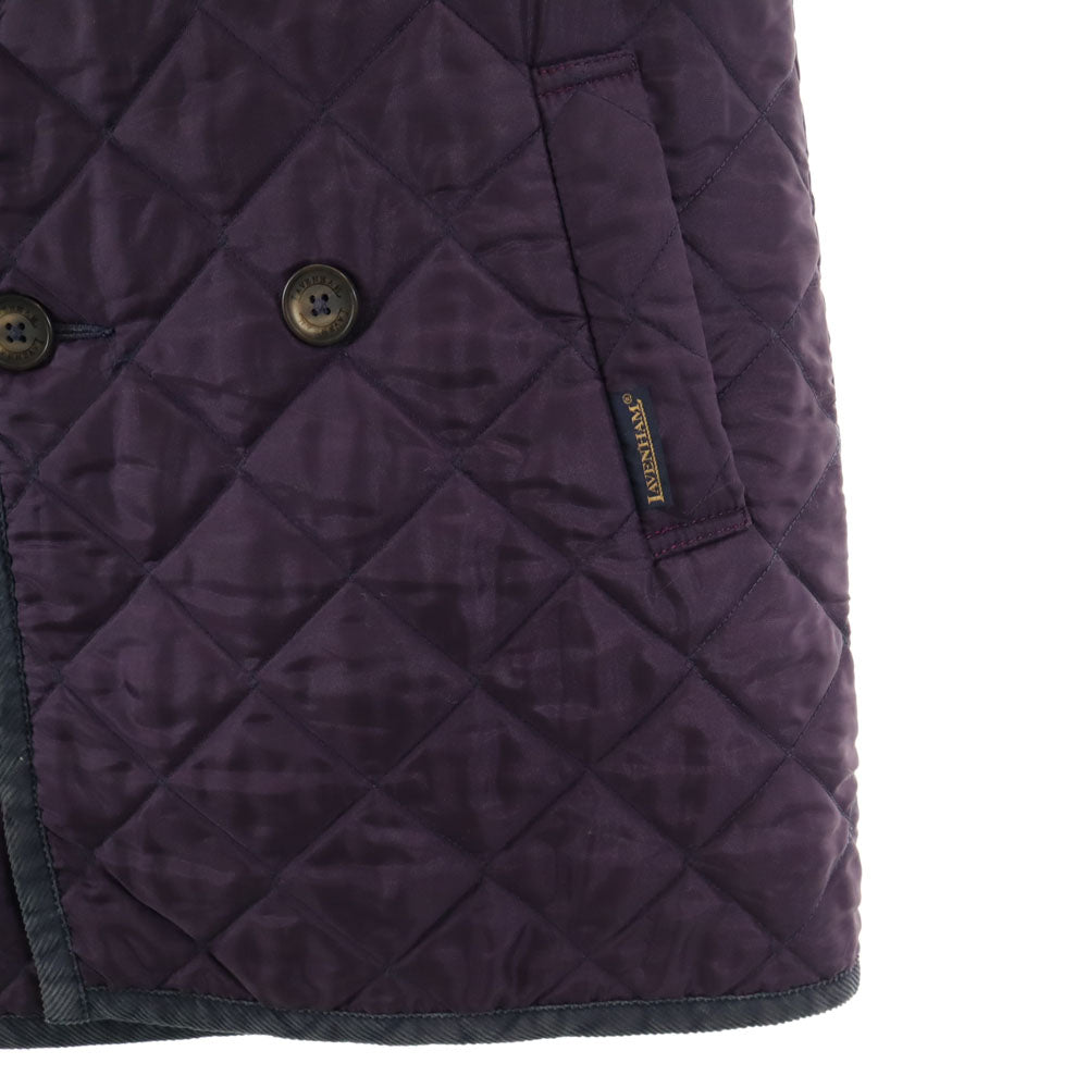 LAVENHAM ラベンハム イングランド製 キルティングコート 38 パープル 中綿入り レディース