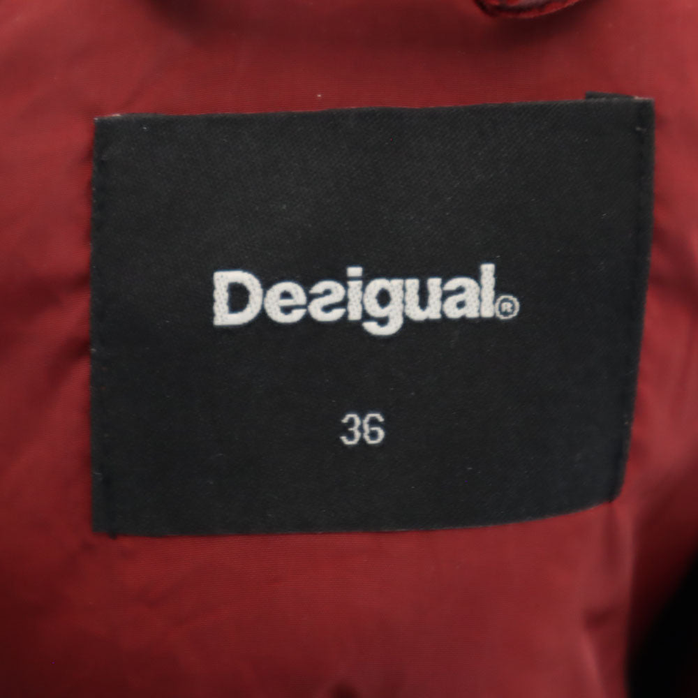 Desigual デシグアル ペイズリー柄 ジャケット 36 ボルドー 2WAY 中綿ベスト レディース