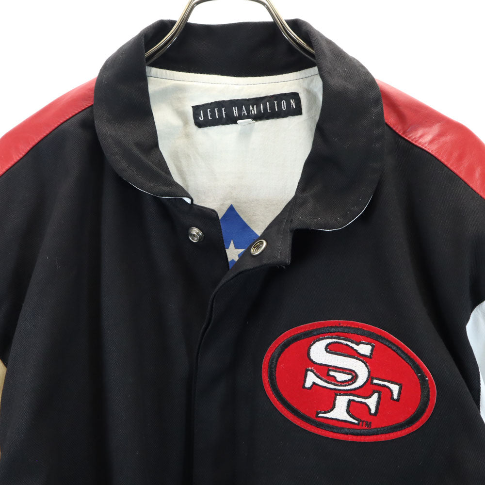 ジェフハミルトン スタジャン L ブラック メンズ