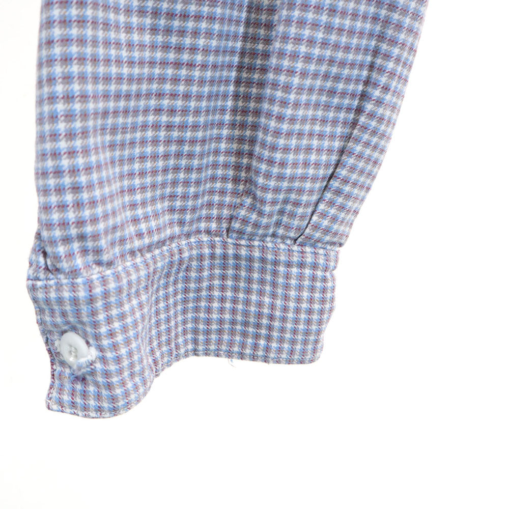 VINTAGE ヴィンテージ 40s 50s グランパ 長袖 プルオーバー ブラウス ライトブルー シャツ レディース