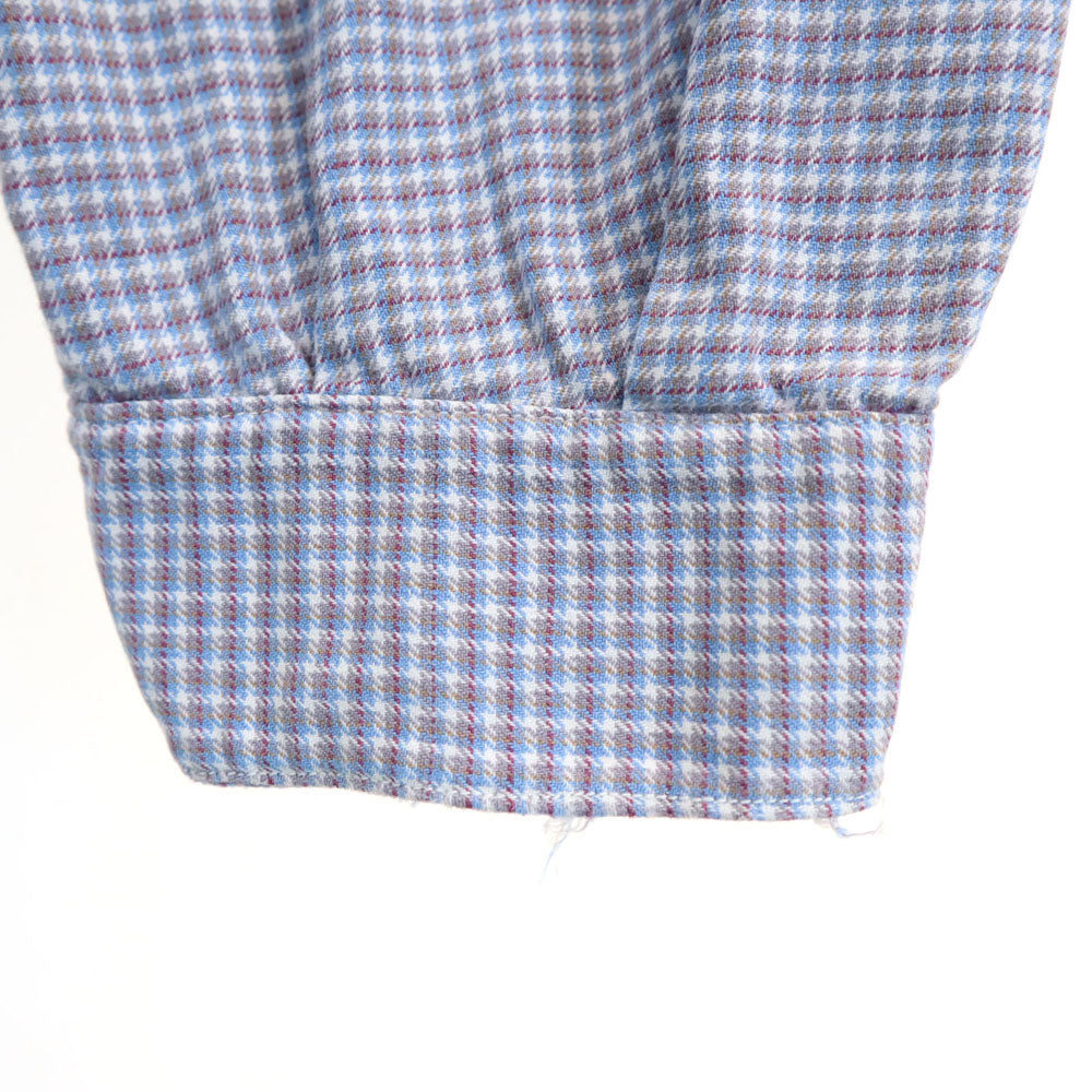 VINTAGE ヴィンテージ 40s 50s グランパ 長袖 プルオーバー ブラウス ライトブルー シャツ レディース