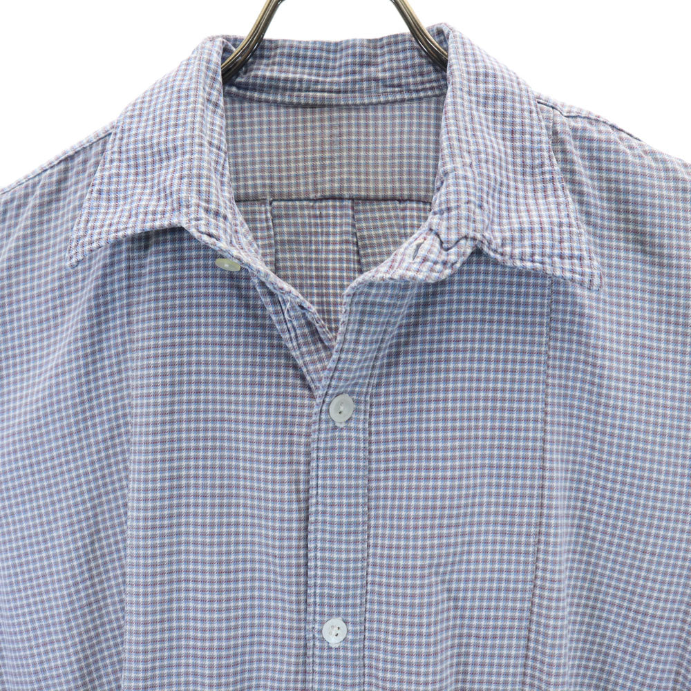 VINTAGE ヴィンテージ 40s 50s グランパ 長袖 プルオーバー ブラウス ライトブルー シャツ レディース