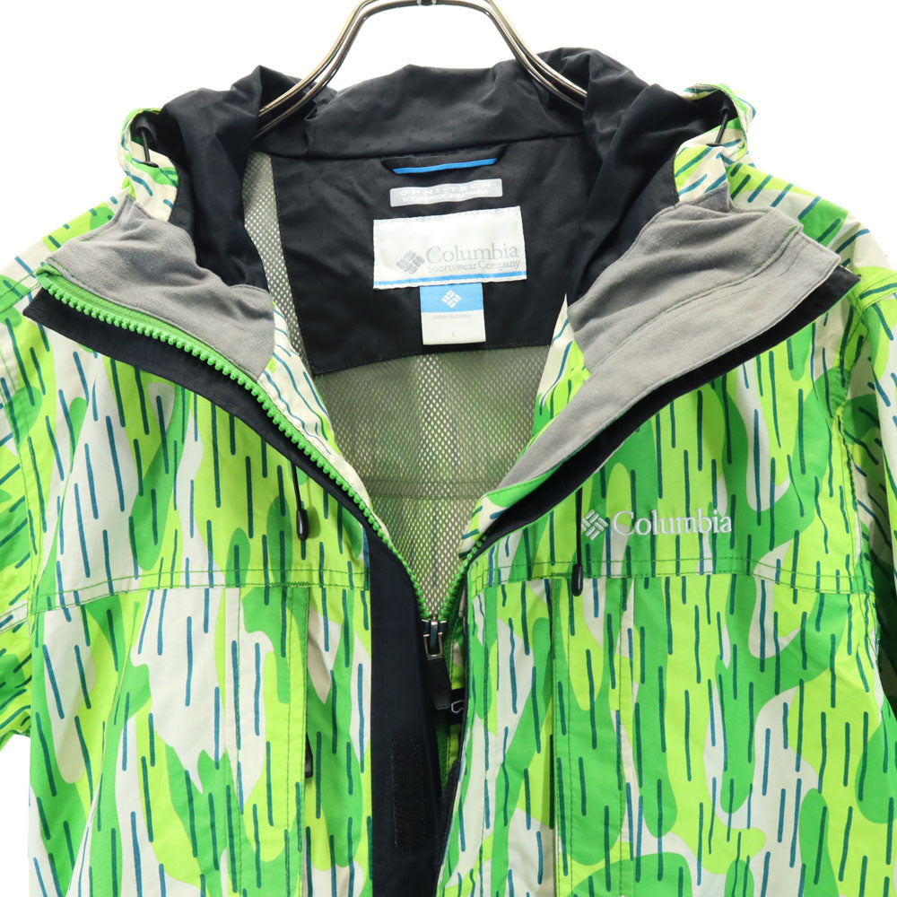 コロンビア 総柄 ウィンター ジャケット L グリーン系 Columbia アウトドア OMNI-TECH メンズ