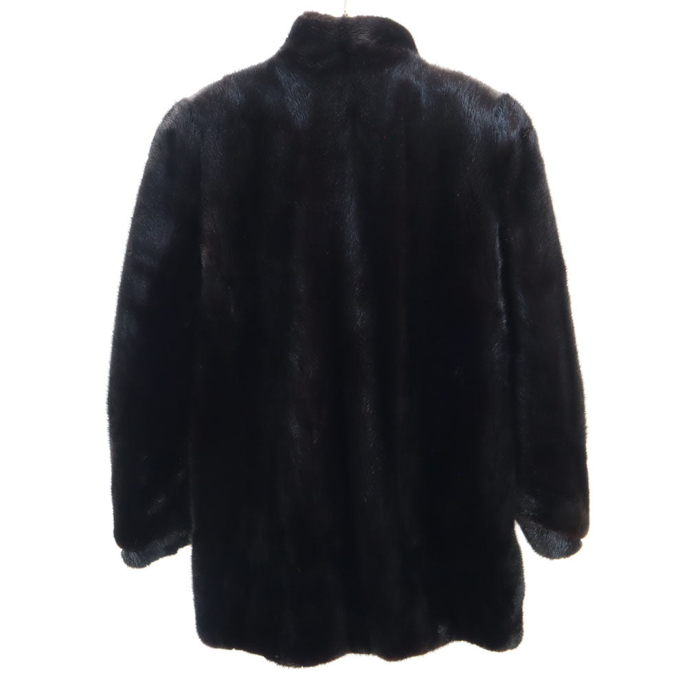 SAGA MINK サガミンク ミンクファー 毛皮コート 13 ブラック ハーフコート レディース