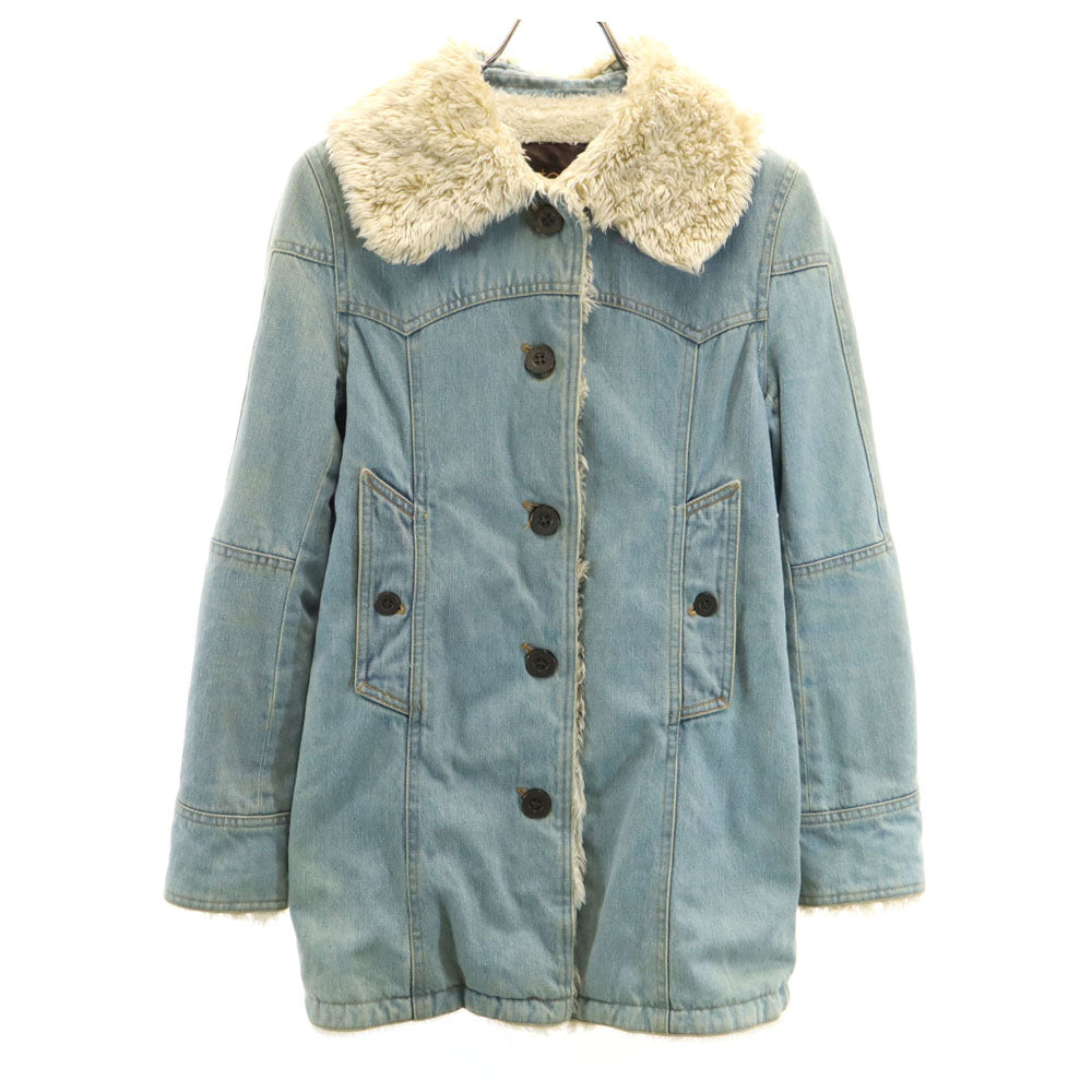 HYSTERICS ヒステリックス 日本製 デニムジャケット FREE アイスブルー 裏ボア レディース