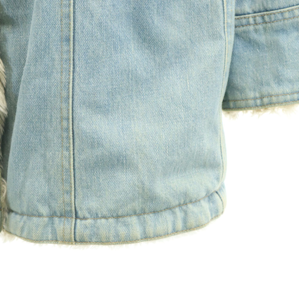 HYSTERICS ヒステリックス 日本製 デニムジャケット FREE アイスブルー 裏ボア レディース