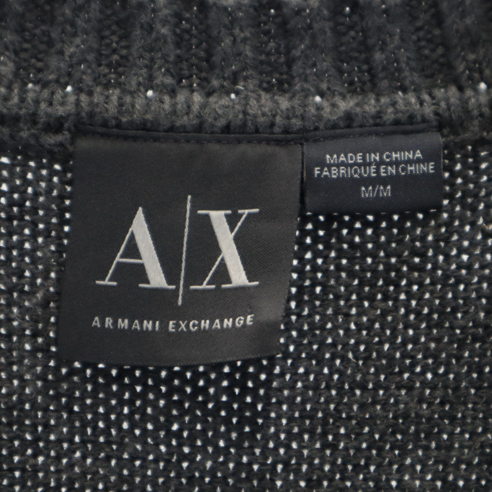 ARMANI EXCHANGE アルマーニエクスチェンジ 長袖 Vネック セーター M チャコールグレー ニット メンズ