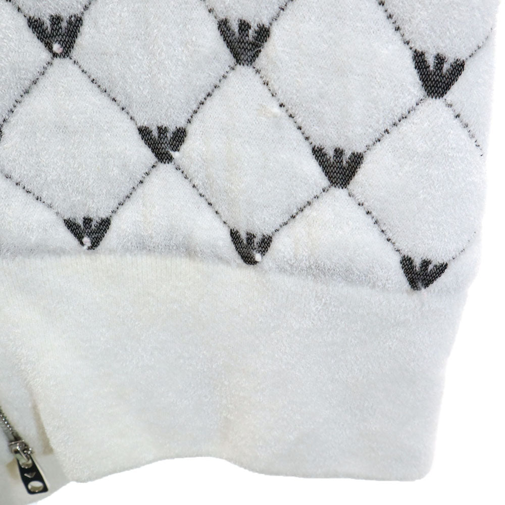 Emporio Armani エンポリオアルマーニ フリース ジャケット 38 ホワイト レディース