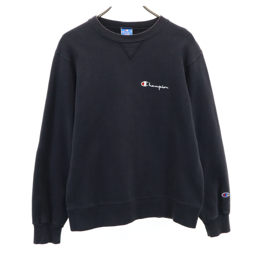 Champion チャンピオン 90s オールド USA製 青タグ 長袖 前V スウェット M ブラック メンズ