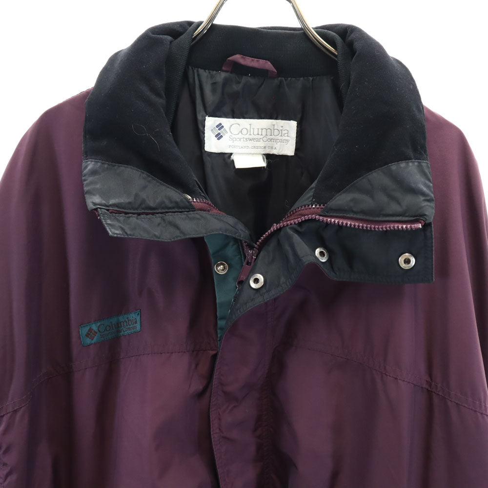 Columbia コロンビア 90s オールド ツートンカラー ナイロンジャケット ワインレッド アウトドア メンズ