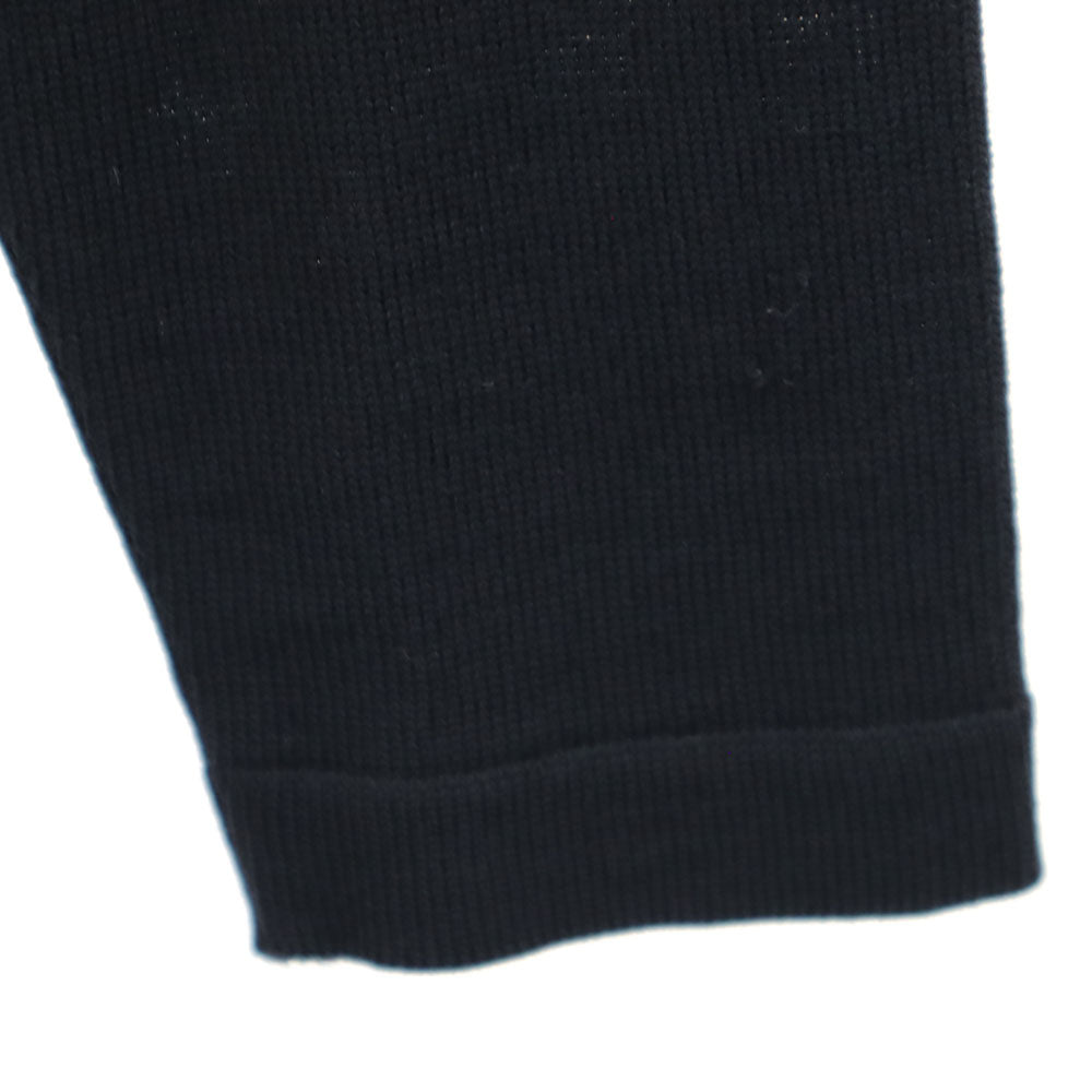 Salvatore Ferragamo サルヴァトーレフェラガモ 90s イタリア製 ウール100% オールド 長袖 ポロシャツ XS ブラック レディース