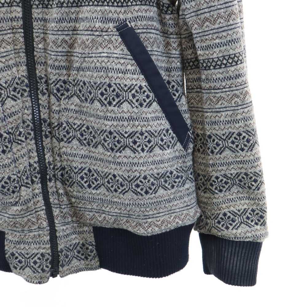 バーバリーブラックレーベル リバーシブル フリースジャケット L ネイビー BURBERRY BLACK LABEL メンズ