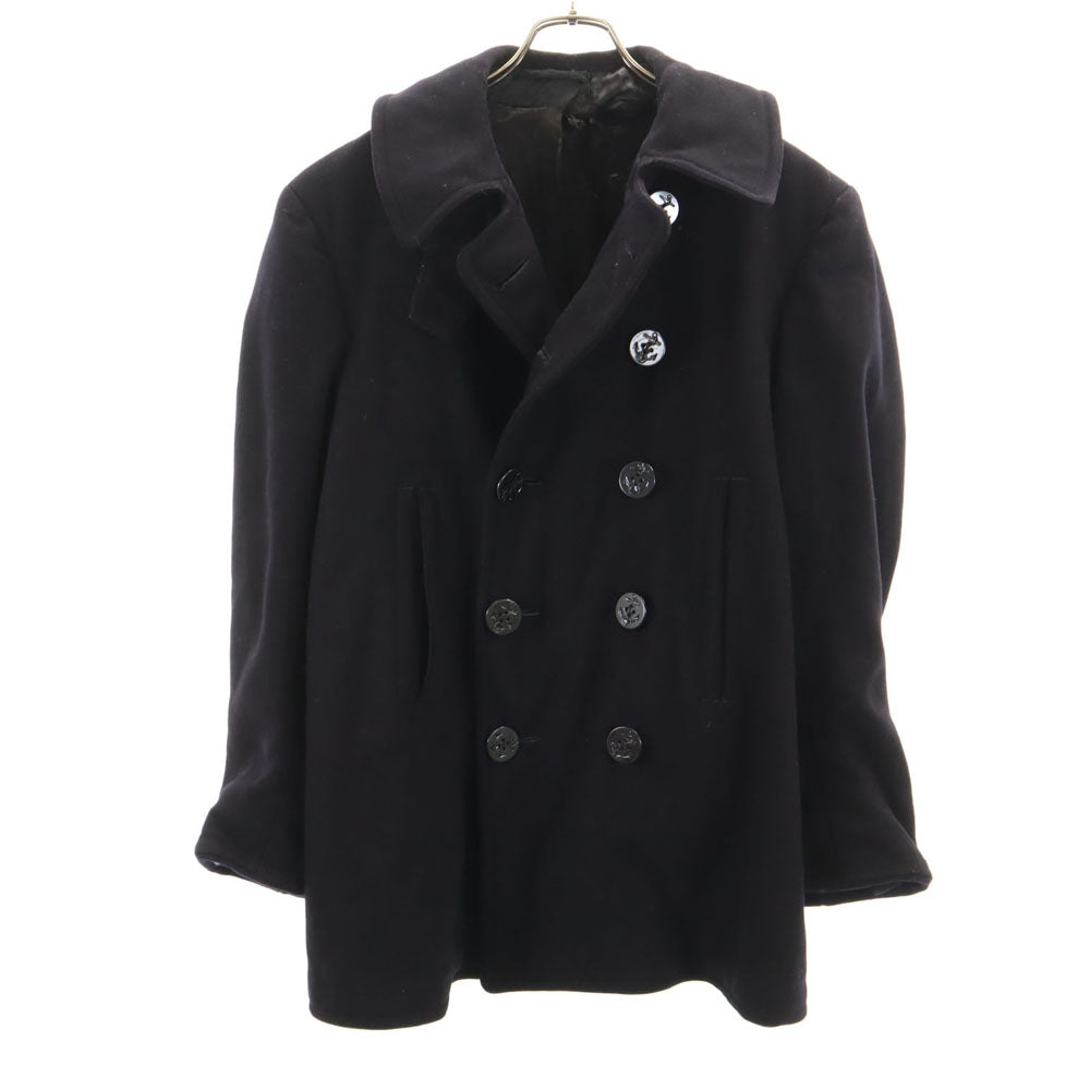 US NAVY アメリカ海軍 40s 10ボタン ヴィンテージ NAVAL CLOTHING FACTORY メルトン ピーコート 38 ブラック系 メンズ