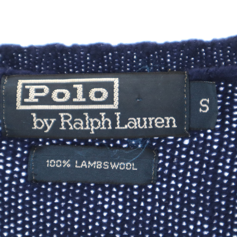 Polo by Ralph Lauren ポロバイラルフローレン 長袖 Vネック セーター S ネイビー ニット メンズ
