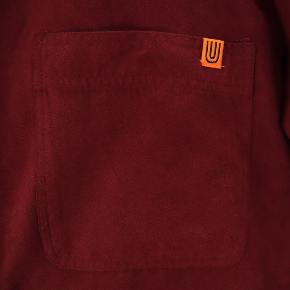 UNIVERSAL OVERALL ユニバーサルオーバーオール 長袖 ピーチスキン シャツ L ボルドー メンズ