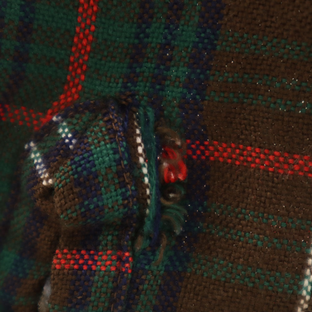 VAN HEUSEN ヴァンヒューゼン 80s ヴィンテージ チェック柄 長袖 シャツ M ブラウン 他 メンズ