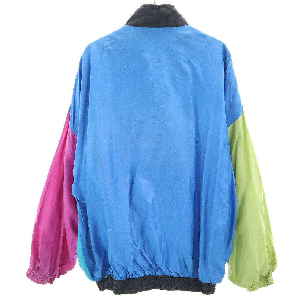 AVIAT SPORTIF 90s シルク オールド ジャケット XL ブルー 他 メンズ