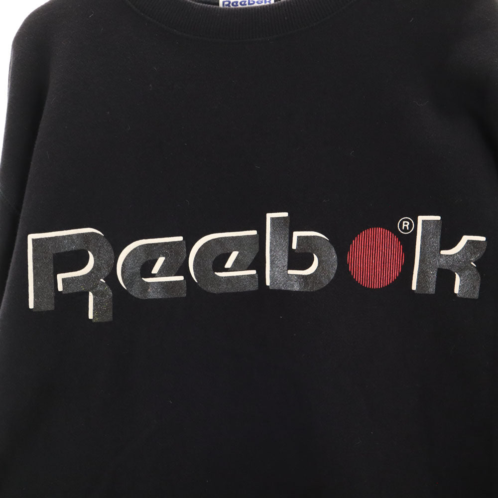 Reebok リーボック 90s オールド 長袖 トレーナー L ブラック系 裏起毛 メンズ