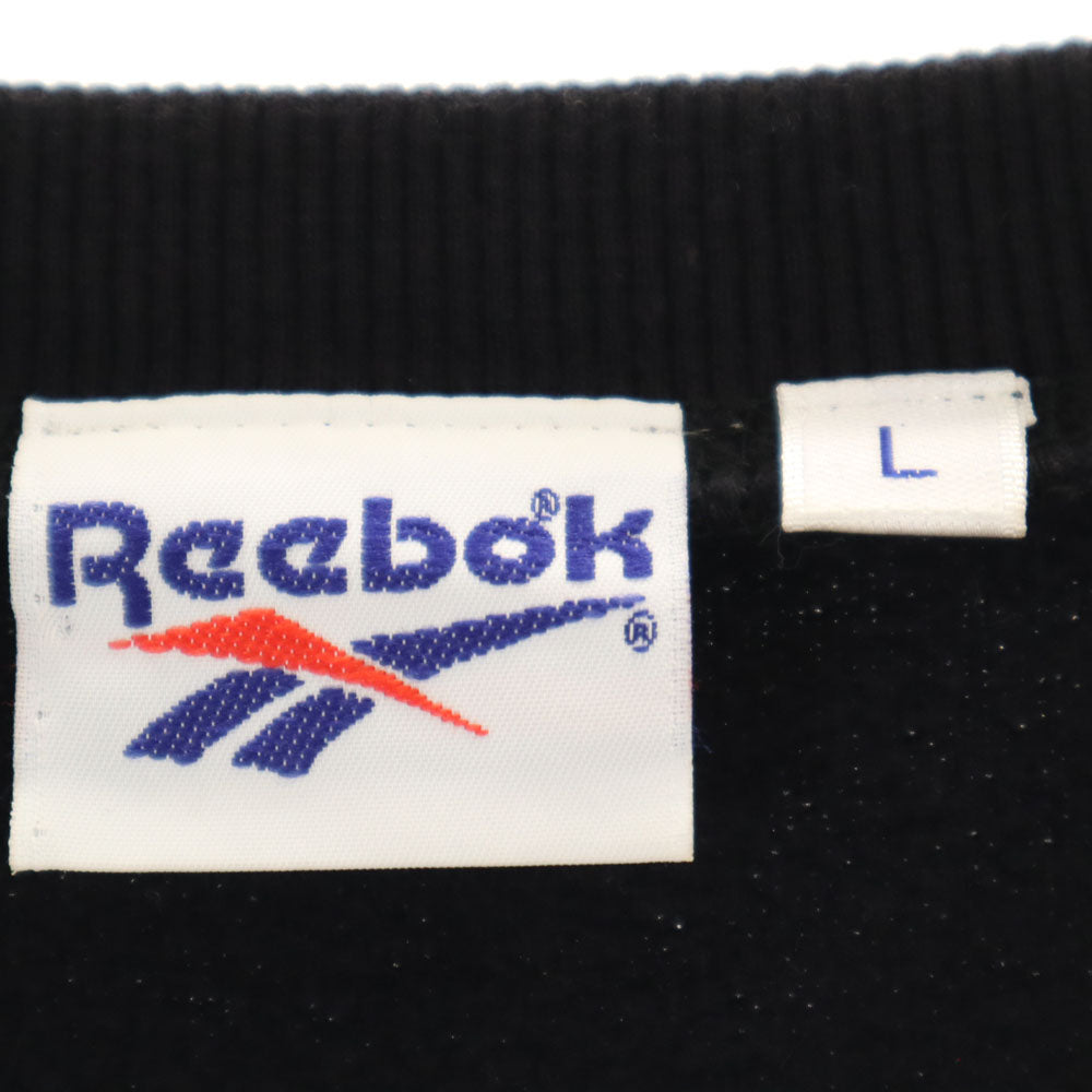 Reebok リーボック 90s オールド 長袖 トレーナー L ブラック系 裏起毛 メンズ