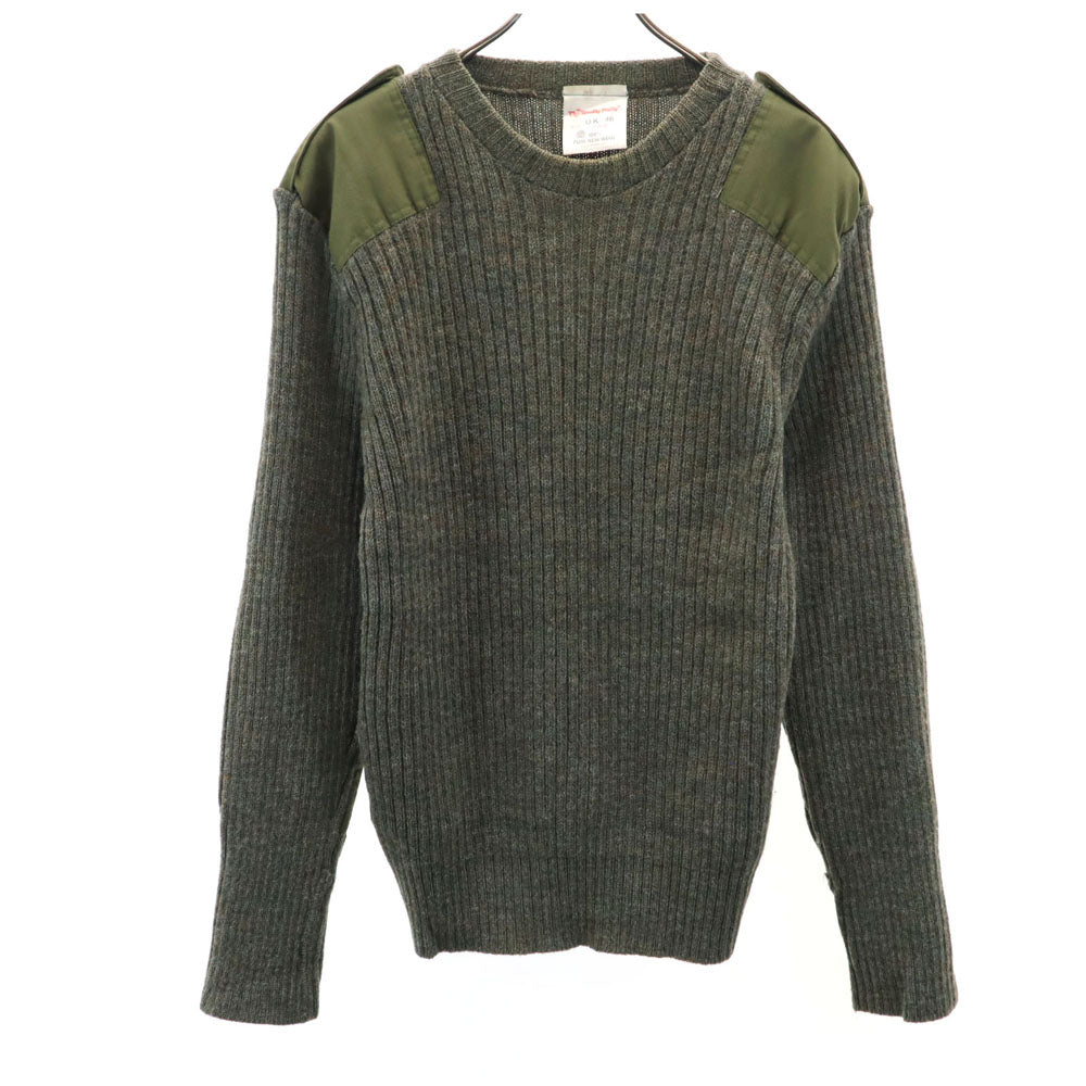 Theweallypallo 80s 90s ウール オールド コマンドニット イングランド製 長袖 セーター 46 カーキ ニット メンズ