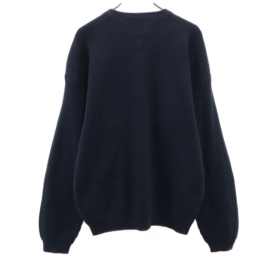 TOMMY HILFIGER トミーヒルフィガー 90s オールド フラッグタグ 長袖 コットン セーター XL ネイビー ニット メンズ
