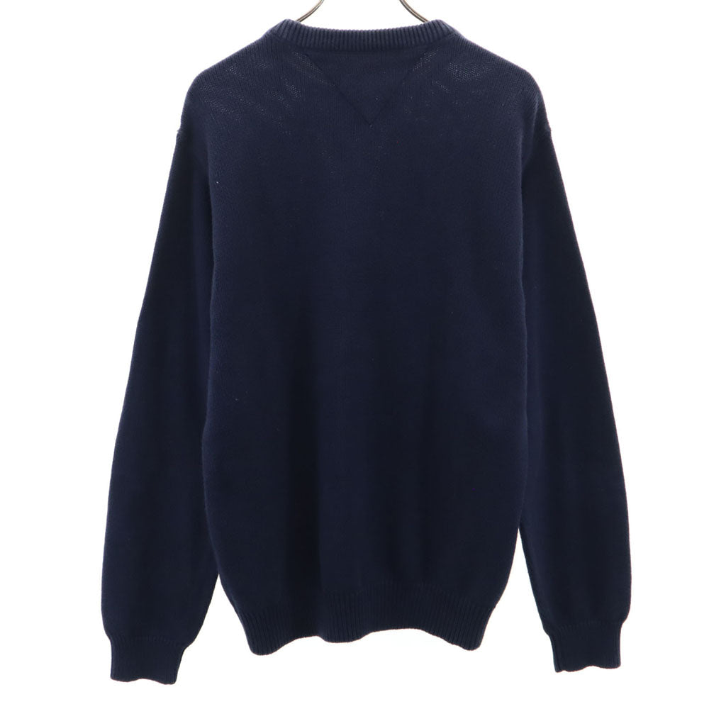 TOMMY HILFIGER トミーヒルフィガー 90s オールド フラッグタグ 長袖 コットン セーター M ネイビー ニット メンズ