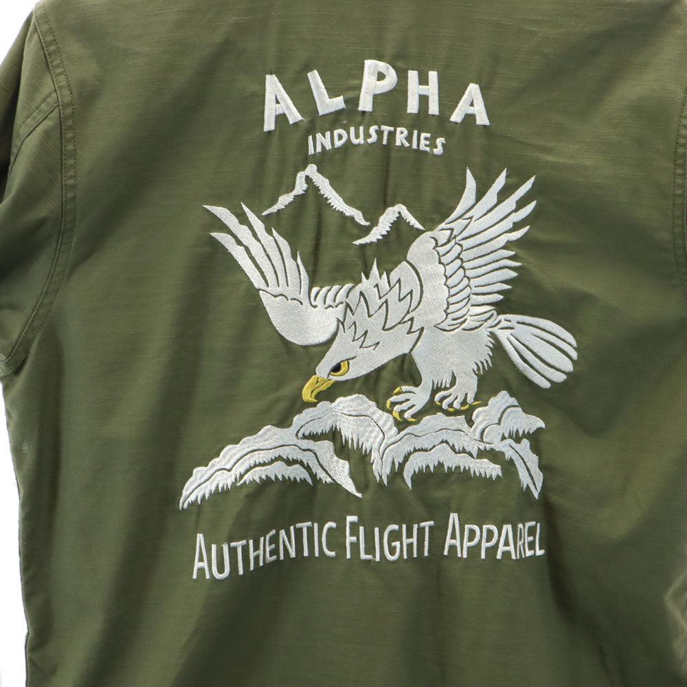 ALPHA INDUSTRIES INC アルファインダストリーズ 長袖 シャツ M カーキ メンズ