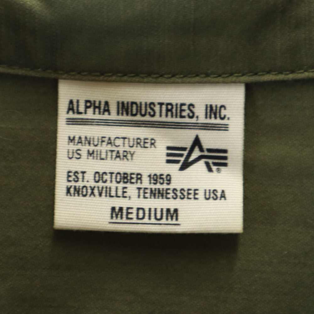ALPHA INDUSTRIES INC アルファインダストリーズ 長袖 シャツ M カーキ メンズ