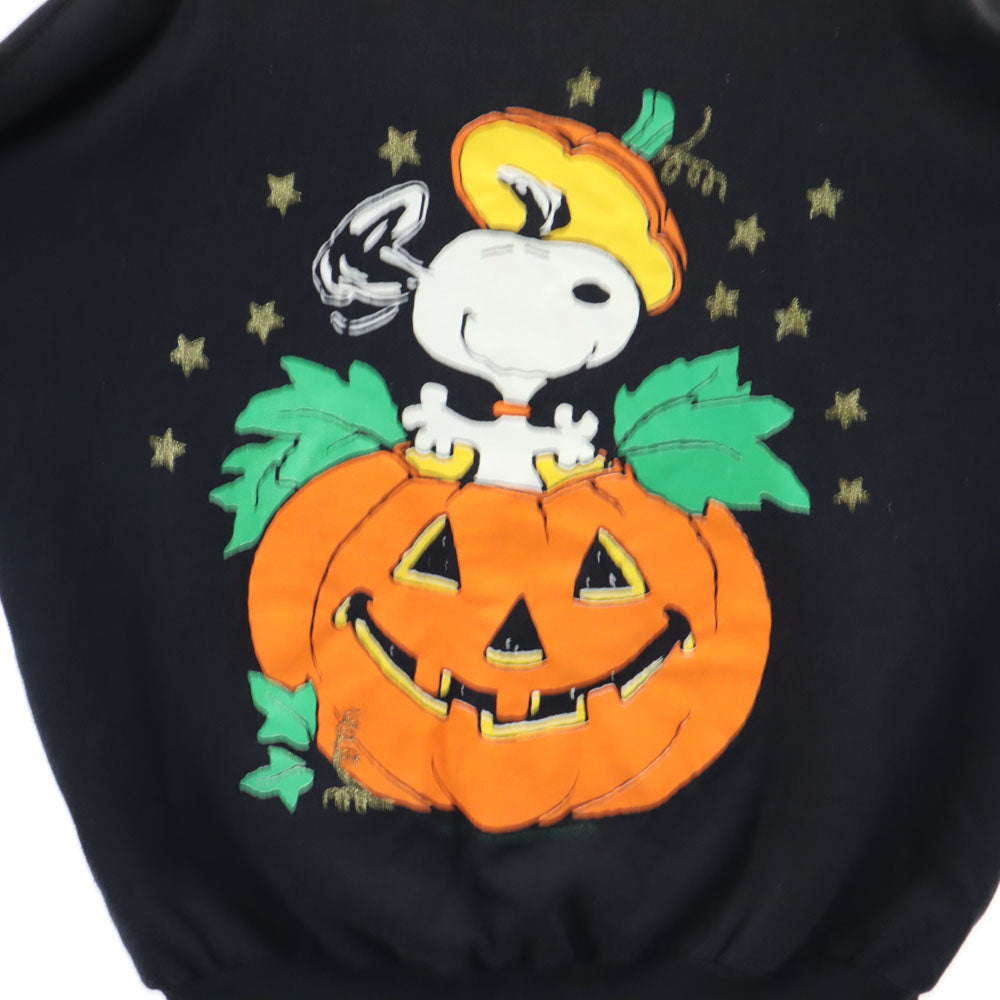 ノベルティーズ 90s カナダ製 オールド スヌーピープリント 長袖 スウェット トレーナー XL ブラック NOVEL TEEZ 裏起毛 メンズ