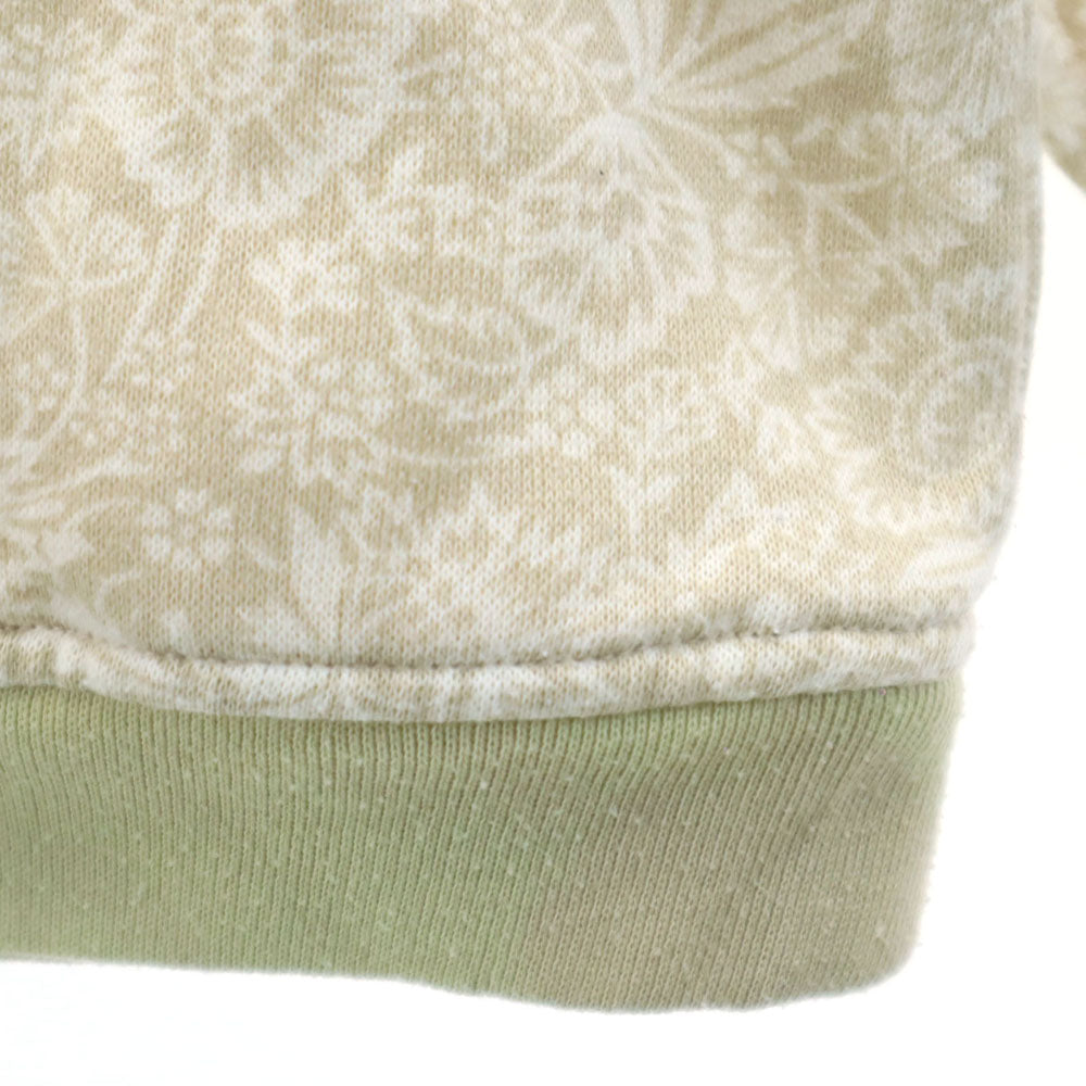 BOLO SPIRIT 90s オールド 総柄 長袖 スウェット トレーナー M ベージュ系 裏起毛 レディース