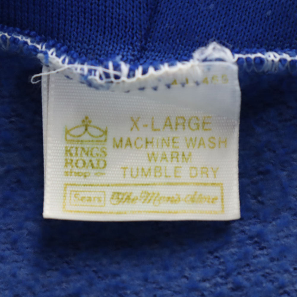 Sears シアーズ 70s キングスロード ヴィンテージ 長袖 ジップパーカー XL ブルー系 KINGS ROAD 裏起毛 メンズ