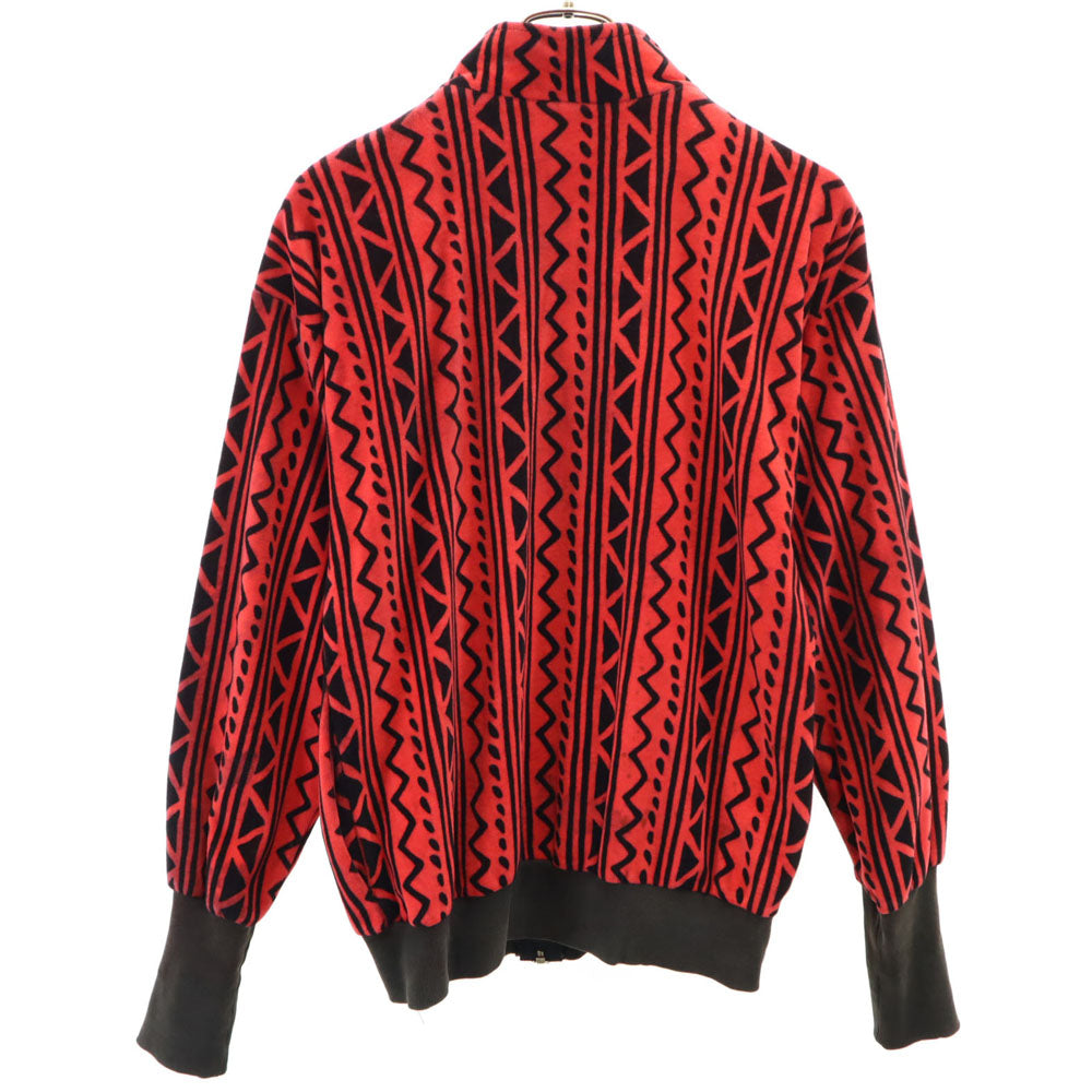 ultra sport ltd. 80s 90s USA製 オールド 総柄 ベロア ジャケット S 赤 メンズ