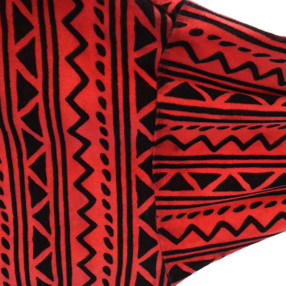 ultra sport ltd. 80s 90s USA製 オールド 総柄 ベロア ジャケット S 赤 メンズ