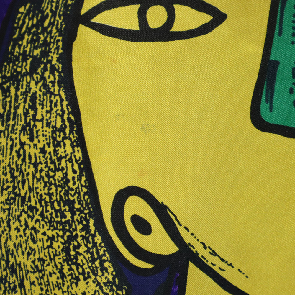 ピカソ 総柄 ナイロンジャケット パープル系 メンズ