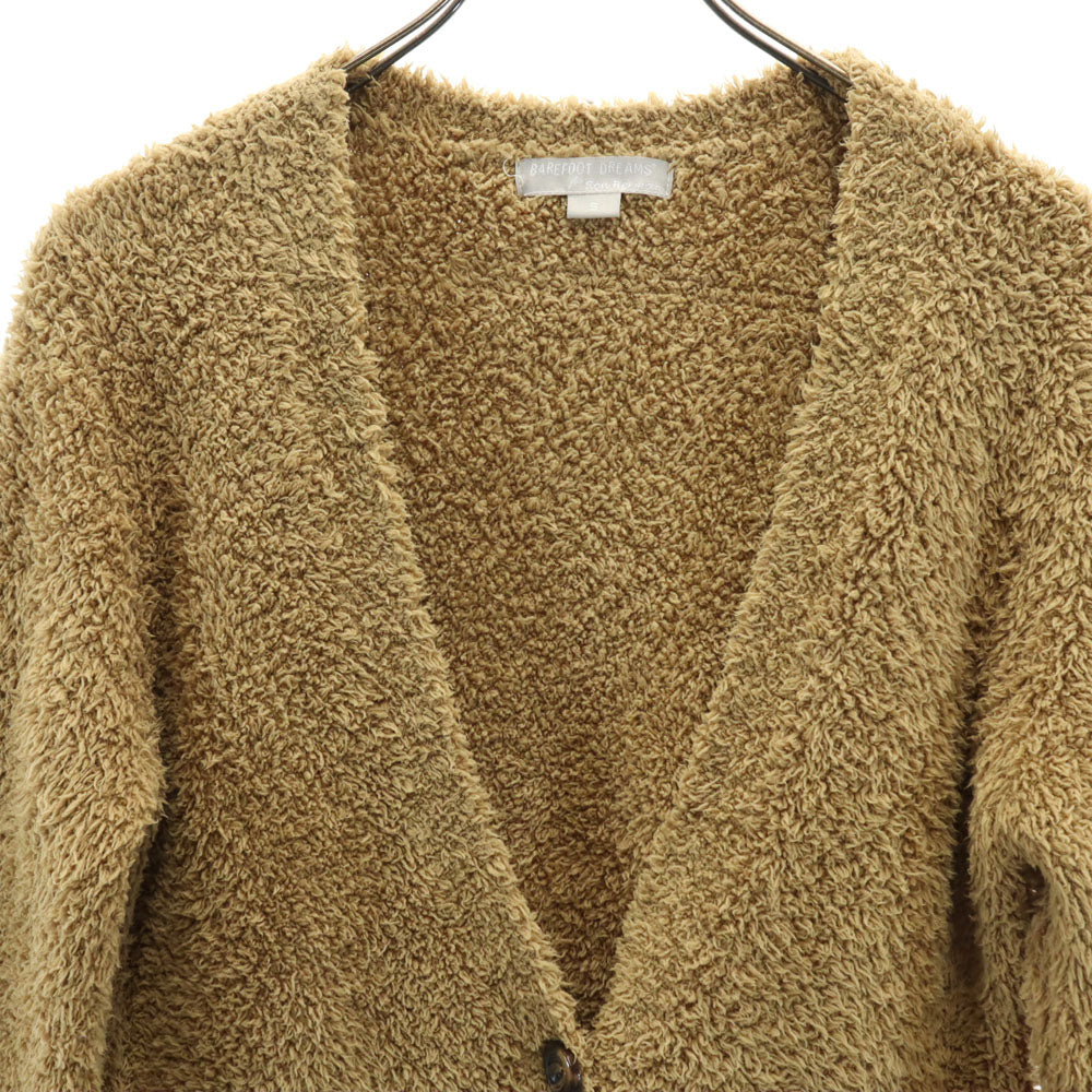 BAREFOOT DREAMS ベアフットドリームズ ロンハーマン 長袖 ふわモコ ニットカーディガン S キャメル Ron Herman レディース