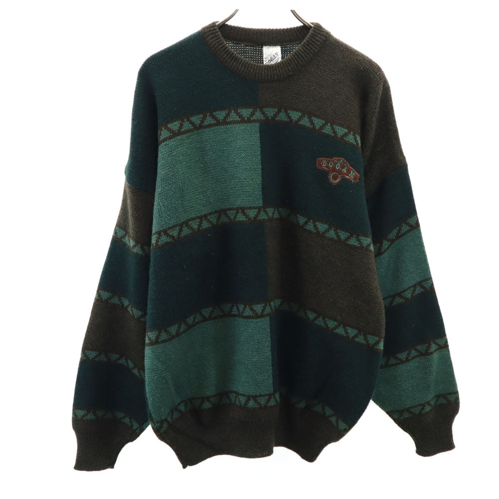 DOGAN 90s オールド 長袖 セーター グリーン系 ニット メンズ