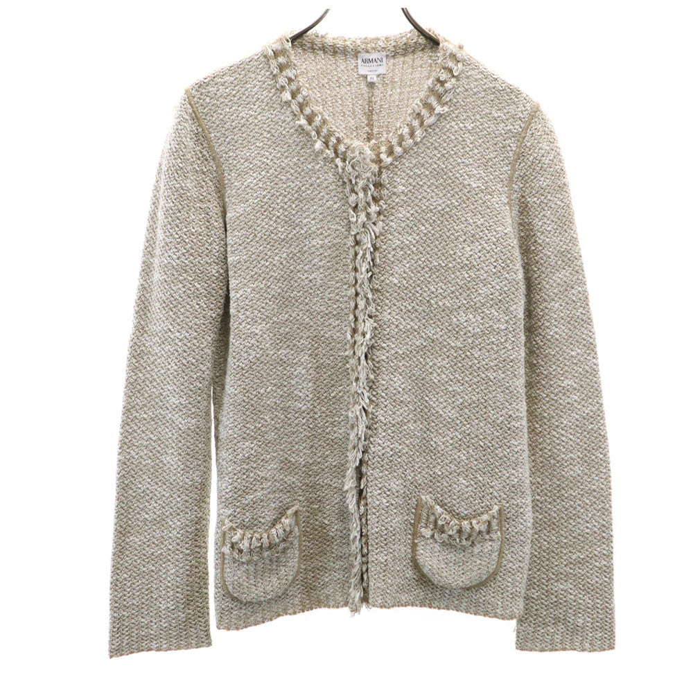 ARMANI COLLEZIONI アルマーニコレッツォーニ イタリア製 長袖 ジャケット 44 ベージュ系 レディース