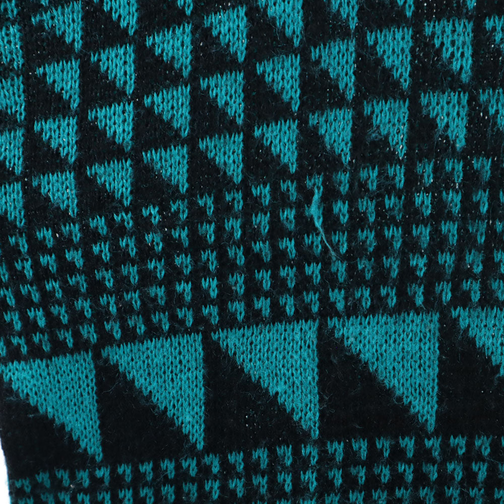 VINTAGE ヴィンテージ 80s 総柄 長袖 セーター グリーン系 ニット メンズ