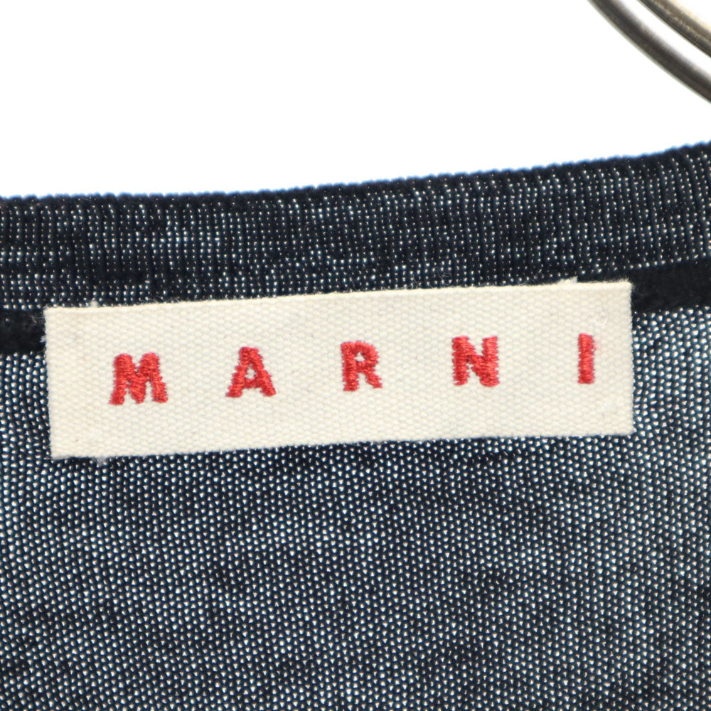 MARNI マルニ ウールブレンド チェック 長袖 セーター 40 ブラック系 ニット レディース